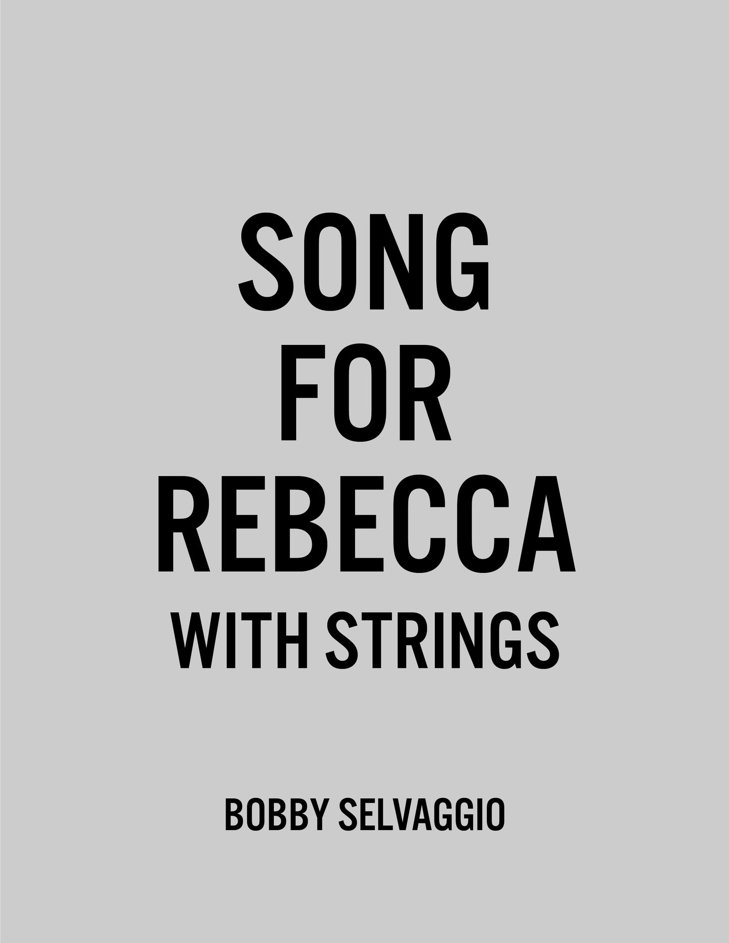 Song for Rebecca (With Strings)